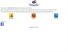 Tablet Screenshot of hiddenacresequestriancenter.com
